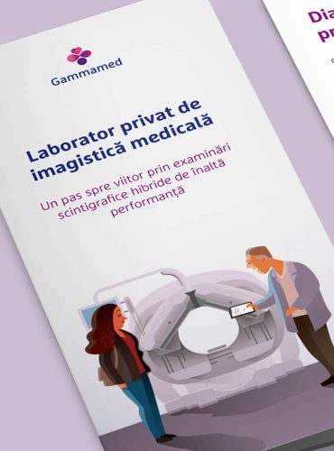 Brochure design explaining Gammamed imaging services.