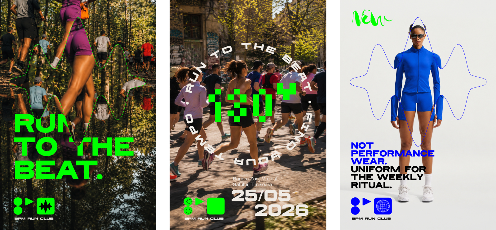 BPM Run Club – identitate vizuală și branding realizate de Rainfall